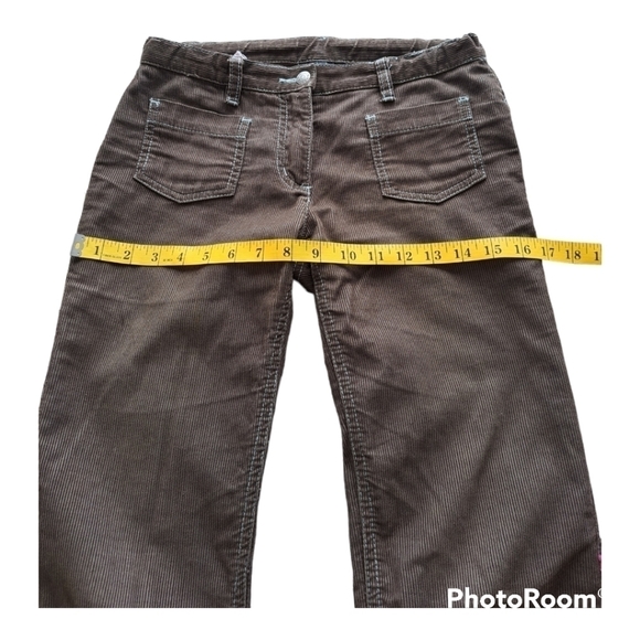 Mini Boden brown Patchwork corduroy flowers girls pants size 11-12Y - Picture 12 of 16